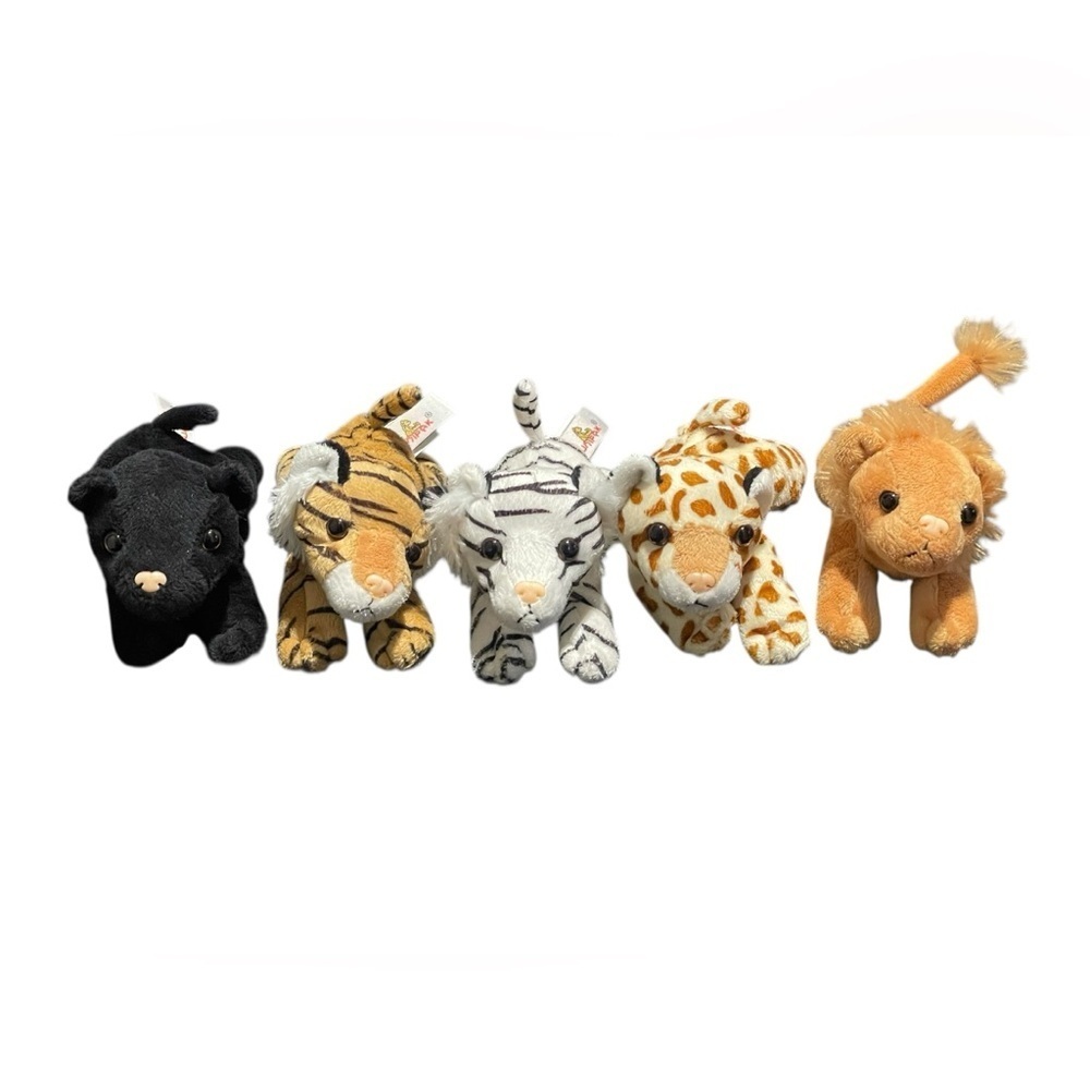 Unipak Wild Animals House Plush Set Cats Tigers Panther Lion Cheetah 6 Inch - Picture 4 of 5